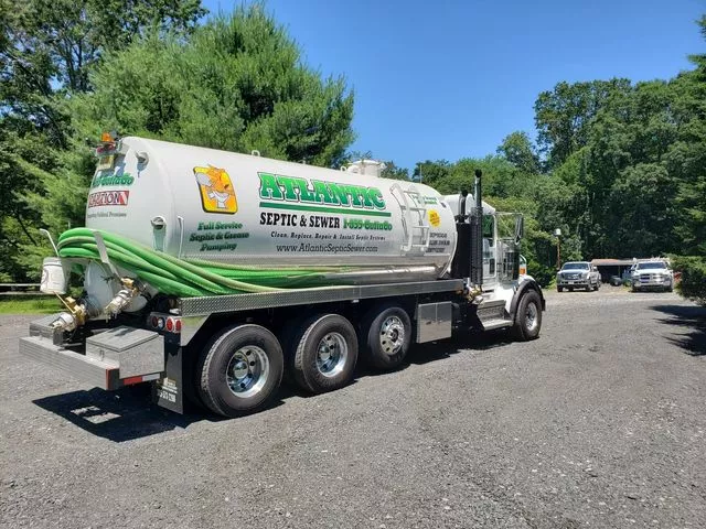 Atlantic Sitton Services pumper truck heads out of the parking lot